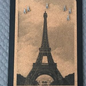 Paris Eiffel Tower Cork Board - with 6 pushpins